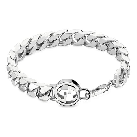 bracciale gucci argento uomo|Bracciali Gucci da Uomo in Argento .